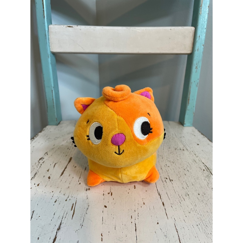 B You Wobble N Go Lola Cat Interactive Animated 6" Toy Plush Orange Works Video